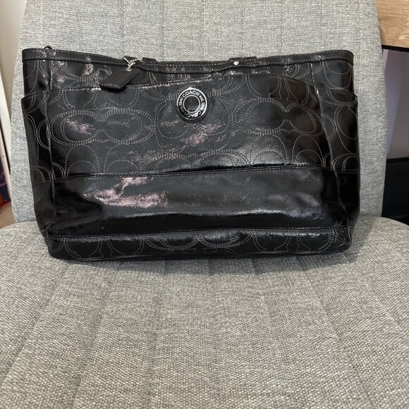 ✨ Coach Patent Leather Tote (C1276-F19256) ✨ - Picture 1 of 8